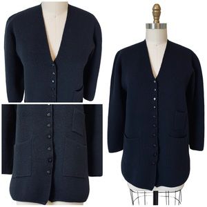 Vintage 90’s Merino Wool Knit Button Down Jacket